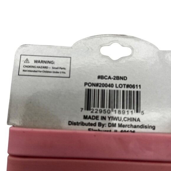 Breast Cancer Awareness Hope & Strength Pink Silicone Bracelets 2-Pack Set - Picture 3 of 6